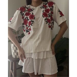 ASOS Floral Embroidered Shirt